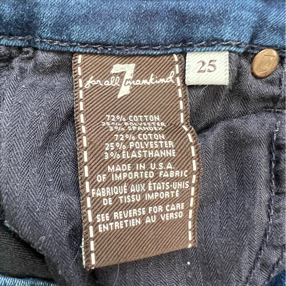 7 for All Man Kind - Mid-rise Skinny Jean - Medium Wash - Size 25 - Picture 4 of 9